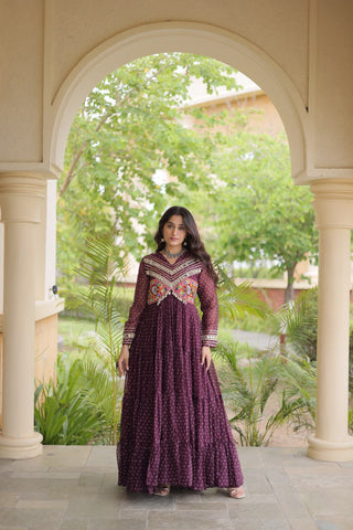 Bandhani Kutchi Patchwork Gown ClothsVilla