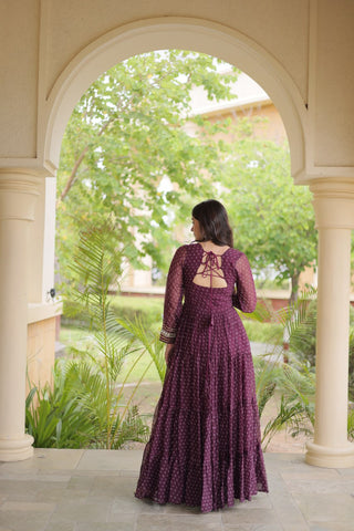 Bandhani Kutchi Patchwork Gown ClothsVilla