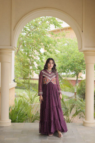 Bandhani Kutchi Patchwork Gown ClothsVilla