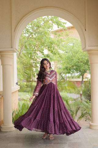 Bandhani Kutchi Patchwork Gown ClothsVilla