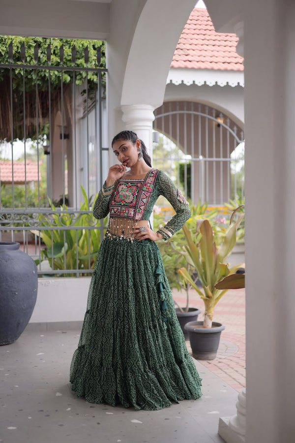Bandhani Print Georgette Lehenga Choli ClothsVilla