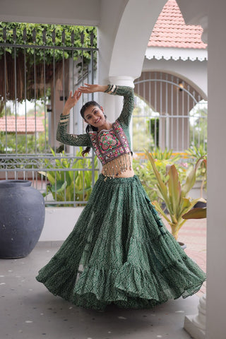 Bandhani Print Georgette Lehenga Choli ClothsVilla