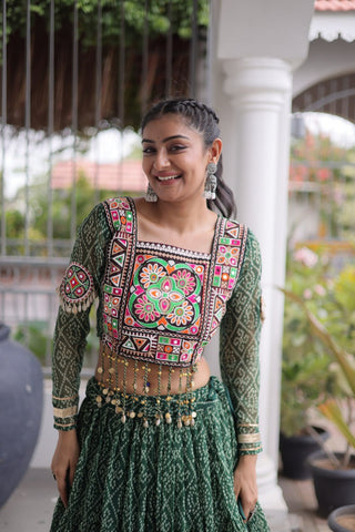 Bandhani Print Georgette Lehenga Choli ClothsVilla
