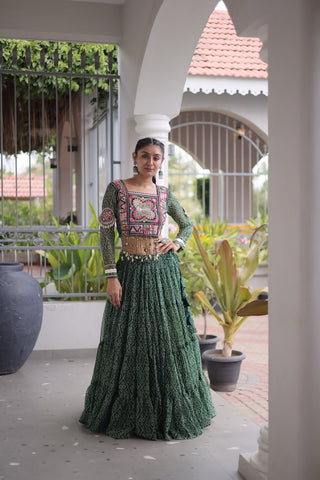Bandhani Print Georgette Lehenga Choli ClothsVilla