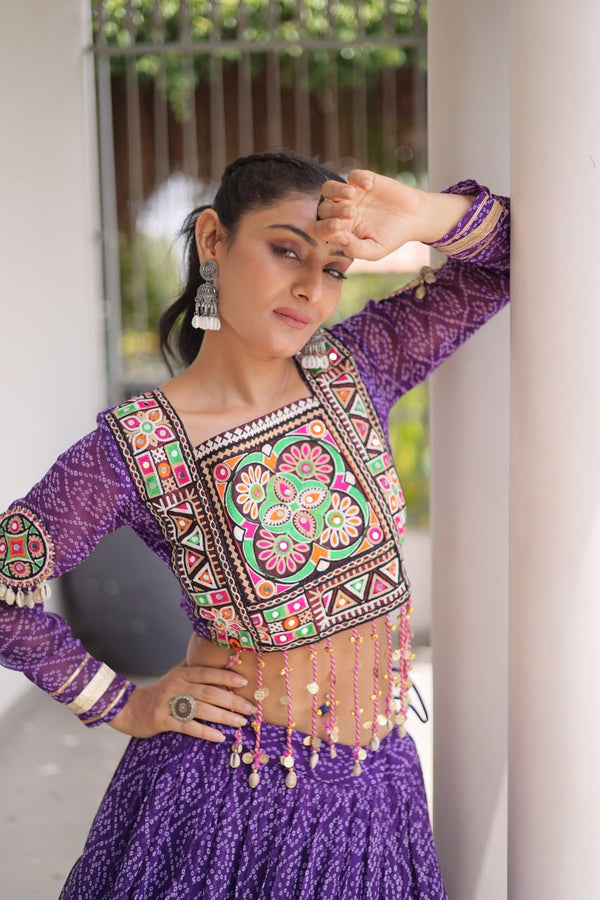 Bandhani Print Georgette Lehenga Choli ClothsVilla