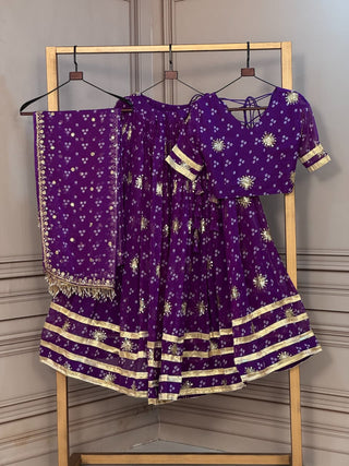 Bandhej Print Sequins Zari Work Lehenga Set ClothsVilla