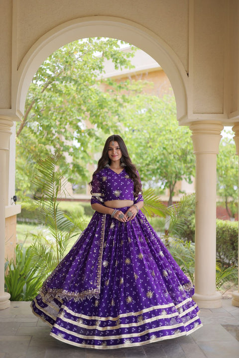 Bandhej Print Sequins Zari Work Lehenga Set ClothsVilla Main image