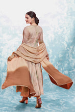 Load image into Gallery viewer, Beige Chinon Silk Dress with Printed Work and Matching Dupatta – Ready to Wear ClothsVilla