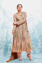 Load image into Gallery viewer, Beige Chinon Silk Dress with Printed Work and Matching Dupatta – Ready to Wear ClothsVilla