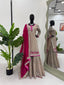 Beige Elegant Faux Georgette Sharara Set with Dupatta ClothsVilla