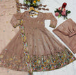 Load image into Gallery viewer, Beige Embroidered Gown Sharara Set ClothsVilla