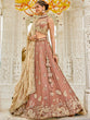 Load image into Gallery viewer, Beige Luxury Satin Silk Beads &amp; Sequin Embroidery Work Lehenga Choli with Dupatta – 4.2 Meter Grand Flair, Fully Stitched ClothsVilla