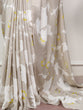 Load image into Gallery viewer, Beige Printed Satin Silk Saree ClothsVilla