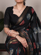 Load image into Gallery viewer, Black Chanderi Printed Saree ClothsVilla
