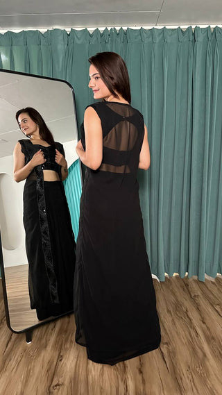 Black Chic & Trendy – Stylish Indo-Western Set ClothsVilla