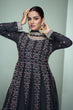 Load image into Gallery viewer, Black Chinon Embroidered Kurta Palazzo Set ClothsVilla