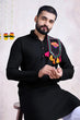 Load image into Gallery viewer, Black Color Rayon Navratri Special Men's Wear Kurta Collection Clothsvilla