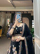 Load image into Gallery viewer, Black Color Sequins And Thread Embroidery Work Georgette Lehenga Choli Clothsvilla