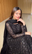 Load image into Gallery viewer, Black Designer Anarkali Sharara Set in Faux Blooming with Heavy Sequins &amp; Thread Embroidery ClothsVilla