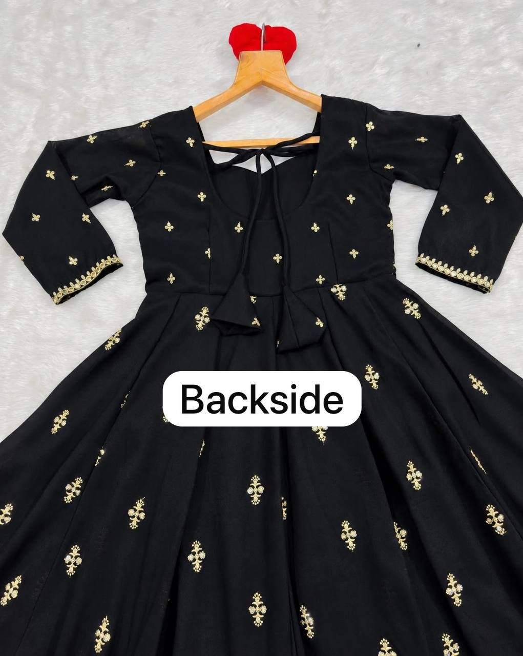 Black Designer Anarkali Suit Set ClothsVilla