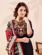 Load image into Gallery viewer, Black Designer Cotton Kurti Pant Set ClothsVilla