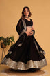 Load image into Gallery viewer, Black Designer Dyeable Faux Blooming Lehenga Choli with 7mm Sequins Embroidery &amp; Lace-Border Dupatta ClothsVilla