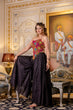 Load image into Gallery viewer, Black Designer Embroidered Bangalori Silk Top with Pure Butti Flairy Palazzo Set ClothsVilla