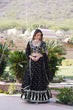 Load image into Gallery viewer, Black Designer Faux Blooming Lehenga Choli with Shimmering Sequins &amp; Lace ClothsVilla