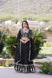Load image into Gallery viewer, Black Designer Faux Blooming Lehenga Choli with Shimmering Sequins &amp; Lace ClothsVilla