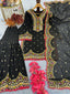 Black Designer Party Wear Top, Plazzo & Dupatta Set Clothsvilla