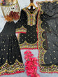 Load image into Gallery viewer, Black Designer Party Wear Top, Plazzo &amp; Dupatta Set Clothsvilla