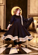 Load image into Gallery viewer, Black Designer Rayon Cotton Anarkali Suit with Heavy Sequins &amp; Zari Embroidery, Pants &amp; Dupatta ClothsVilla