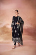 Load image into Gallery viewer, Black Digital Printed Georgette Anarkali Set with Embroidered Net Dupatta ClothsVilla