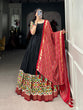 Load image into Gallery viewer, Black Dola Silk Gown with Patola Print Dupatta – Modern Elegance with Foilwork Flair
