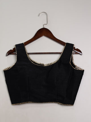 Black Effortless Elegance Banglori Blouse ClothsVilla