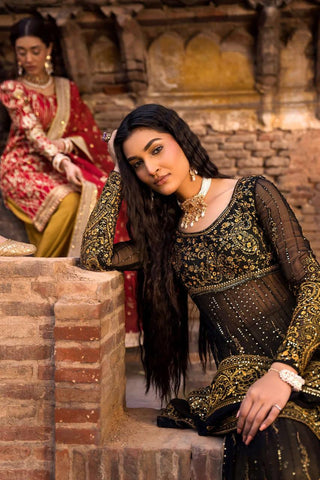 Black Elegant Anarkali Plazo Set with Dupatta – Faux Georgette & Sequins Work ClothsVilla