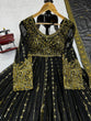 Load image into Gallery viewer, Black Elegant Anarkali Plazo Set with Dupatta – Faux Georgette &amp; Sequins Work ClothsVilla