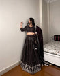 Load image into Gallery viewer, Black Elegant Designer Lehenga-Choli Set with Embroidery &amp; Sequence Work ClothsVilla
