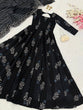 Load image into Gallery viewer, Black Elegant Digital Printed Cotton Anarkali Gown with Dupatta – Full-Length, Ready to Wear ClothsVilla
