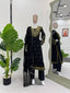 Black Elegant Embroidered Georgette Suit Set ClothsVilla