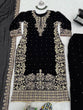 Load image into Gallery viewer, Black Elegant Faux Georgette Coding &amp; Sequence Work Palazzo Set with Rivet Moti Detailing and Dupatta ClothsVilla