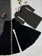 Load image into Gallery viewer, Black Elegant Faux Georgette Embroidered Sharara Set ClothsVilla