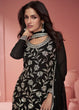 Load image into Gallery viewer, Black Elegant Faux Georgette Embroidered Suit Set with Dupatta ClothsVilla