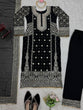 Load image into Gallery viewer, Black Elegant Faux Georgette Thread &amp; Sequin Embroidered Suit Set ClothsVilla