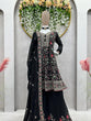 Load image into Gallery viewer, Black Elegant Fox Georgette Co-Ord Set with Sequin &amp; Thread Work ClothsVilla