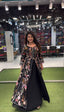 Black Elegant Fox Georgette Lehenga Set with Full-Stitched Top & Lace Border Dupatta ClothsVilla