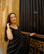Load image into Gallery viewer, Black Elegant Georgette Saree with Sequin &amp; Zari Work – Slay in Style ClothsVilla