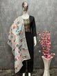 Load image into Gallery viewer, Black Elegant Maska Cotton Silk Straight Suit Set with Maslin Cotton Printed Dupatta
