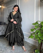 Load image into Gallery viewer, Black Elegant Party Wear Alia Cut Anarkali Gown Set with Dupatta &amp; Bottom Clothsvilla