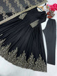 Load image into Gallery viewer, Black Elegant Party Wear Gown Set with Dupatta &amp; Bottom - Heavy Faux Georgette Embroidered Ensemble Clothsvilla